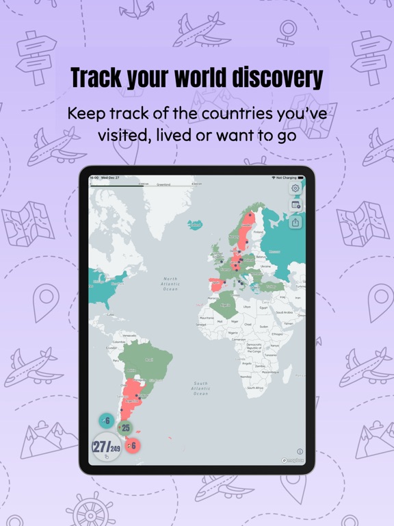 Screenshot #4 pour World Map: Visited Countries