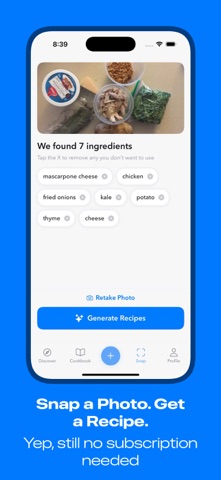 DishWish - AI Recipe Chat iPhone screenshot