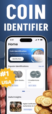 Coin ID Identifier Value Scan iPhone screenshot