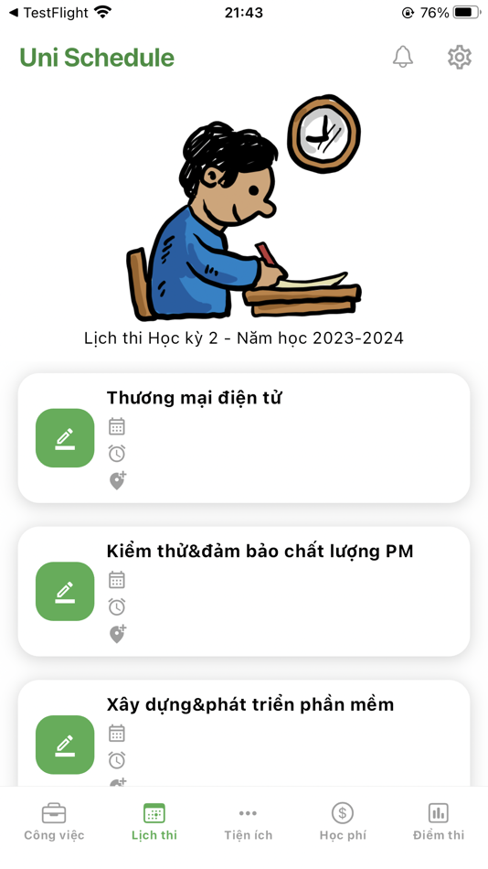 #2. Uni Schedule (iOS) 由: Hoang Vu Van