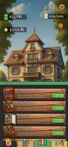 Hotel Clicker - Idle Game iPhone screenshot