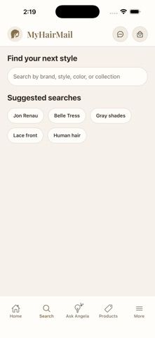 MyHairMail Mobile App iPhone screenshot