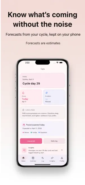 Cyra - AI Period Tracker screenshot 2