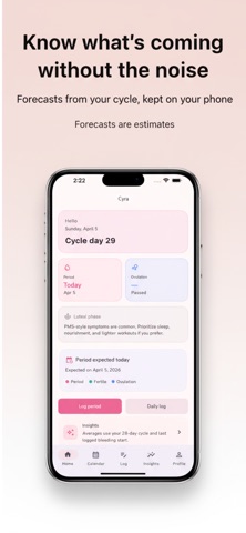 Cyra - AI Period Tracker screenshot