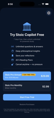 Stoic Copilot iPhone screenshot