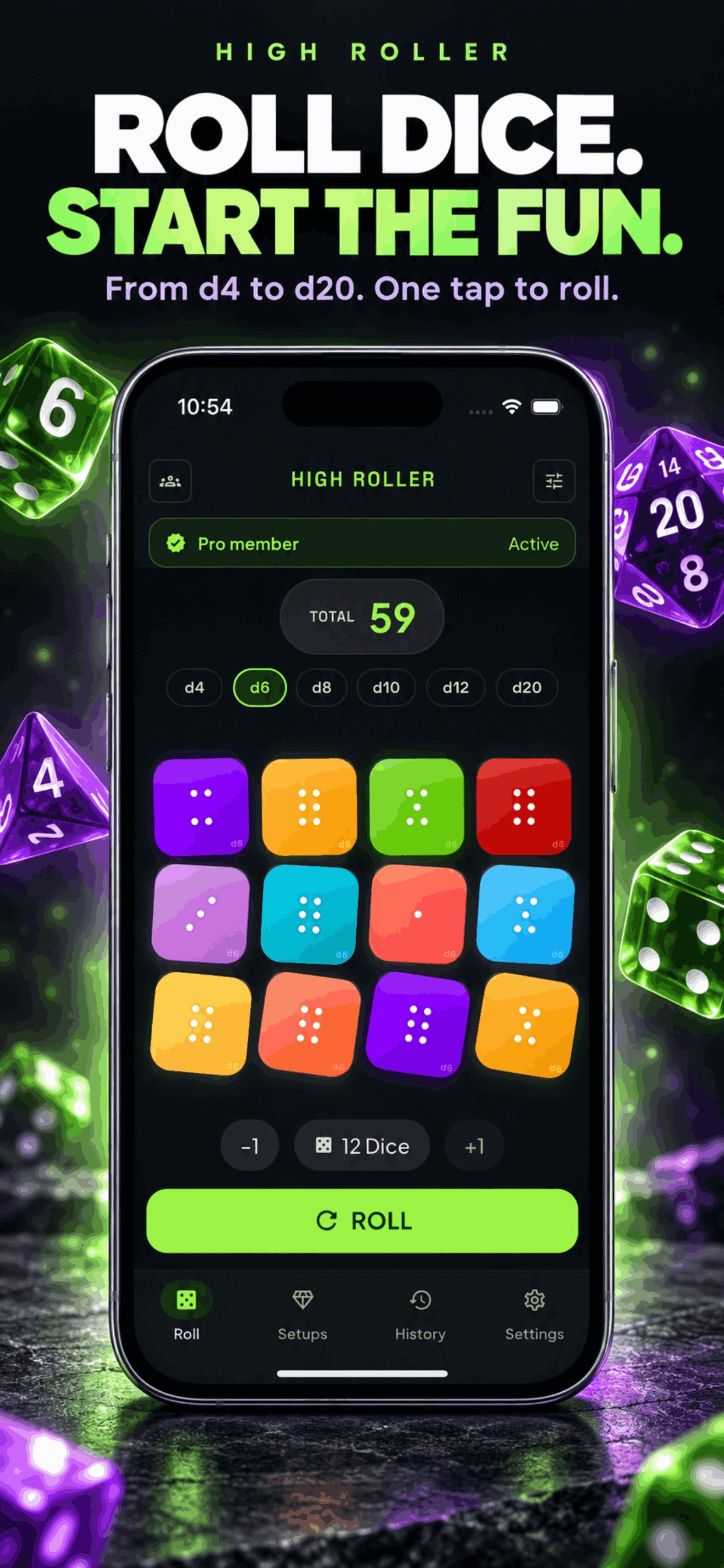 Screenshot 1 of Dados Virtuales - Dice Roller