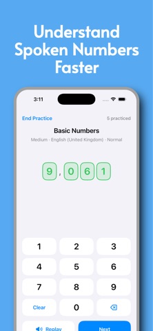 Number Listening: Hear & Type Screenshot 1 of 6