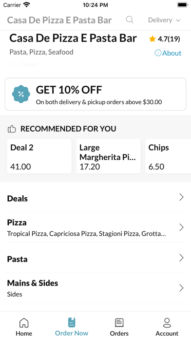 Casa De Pizza E Pasta Bar Screenshot