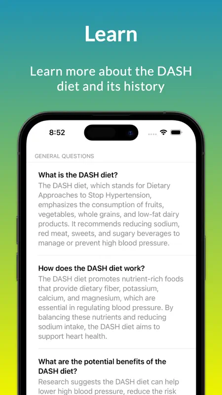 DASH Diet: Reduce Hypertension screenshot 5 of 5