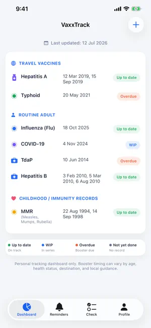 VaxxTrack screenshot 1