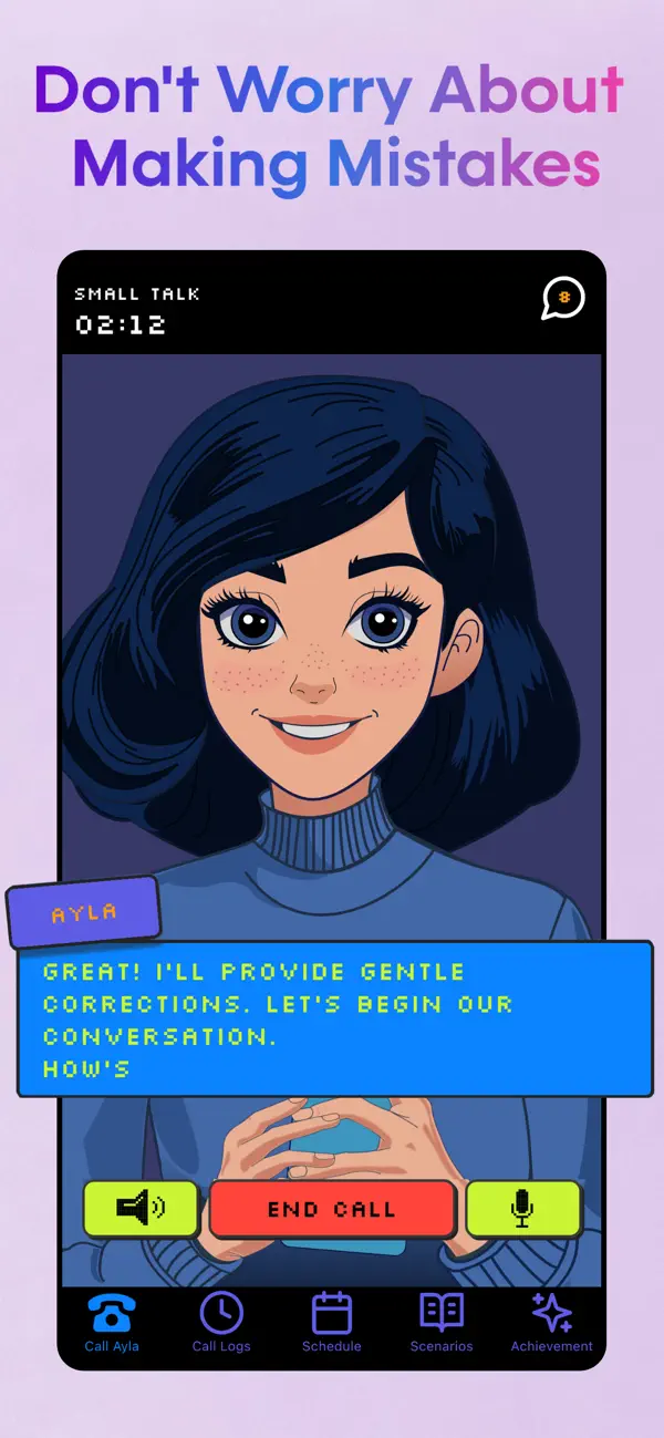 Screenshot #1 pour AI English Tutor & Friend:Ayla