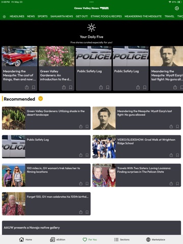 Green Valley News & Sun iPad screenshot