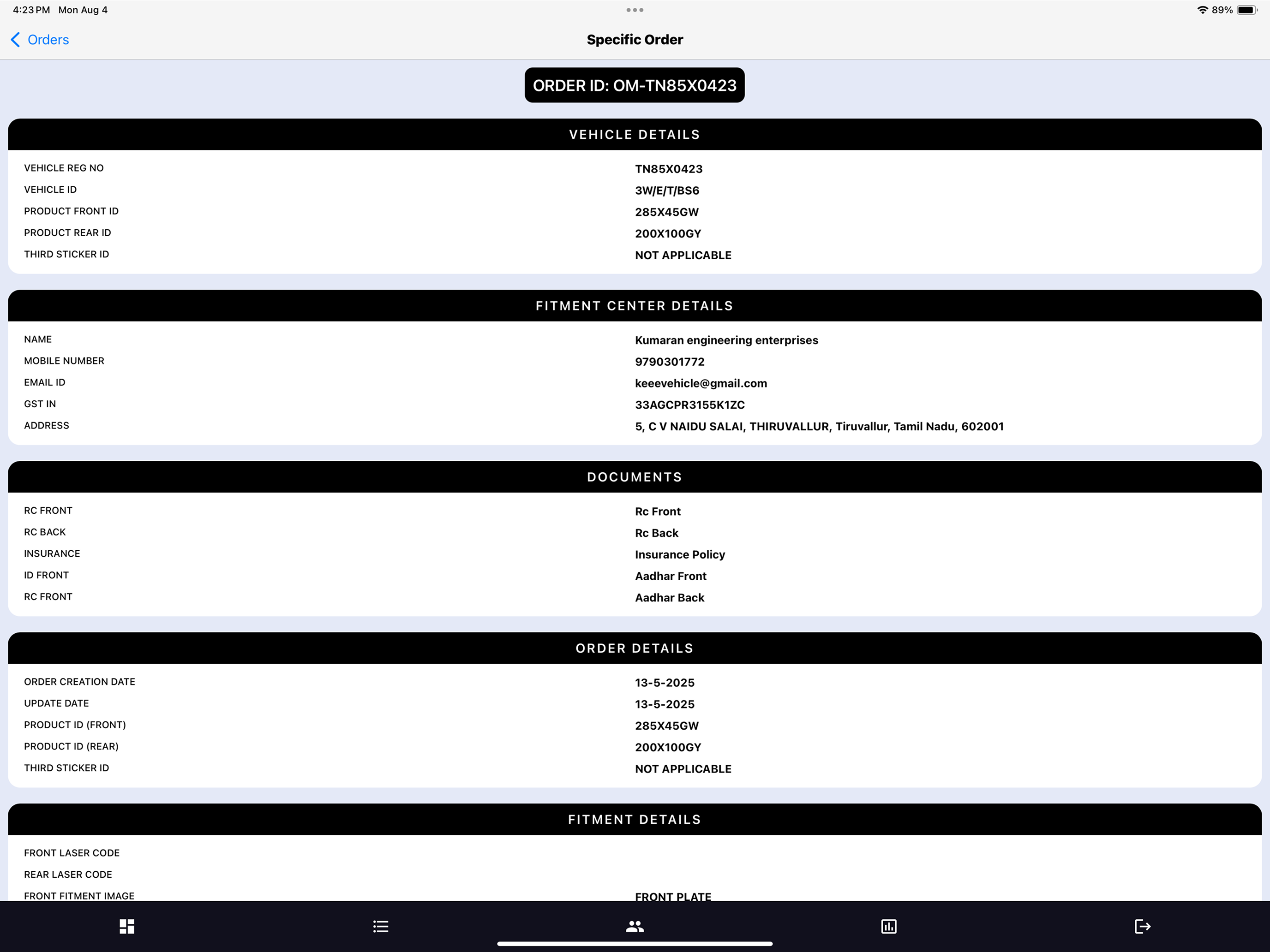 Tedi HSRP Admin App
