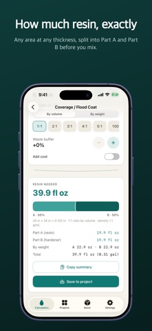 Meniscus: Resin Calculator Screenshot 1 of 9