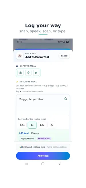 Kanso Calorie & Macro Tracker screenshot 3