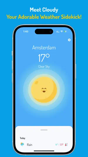 Cloudy - Cute Animated Weather screenshot 1