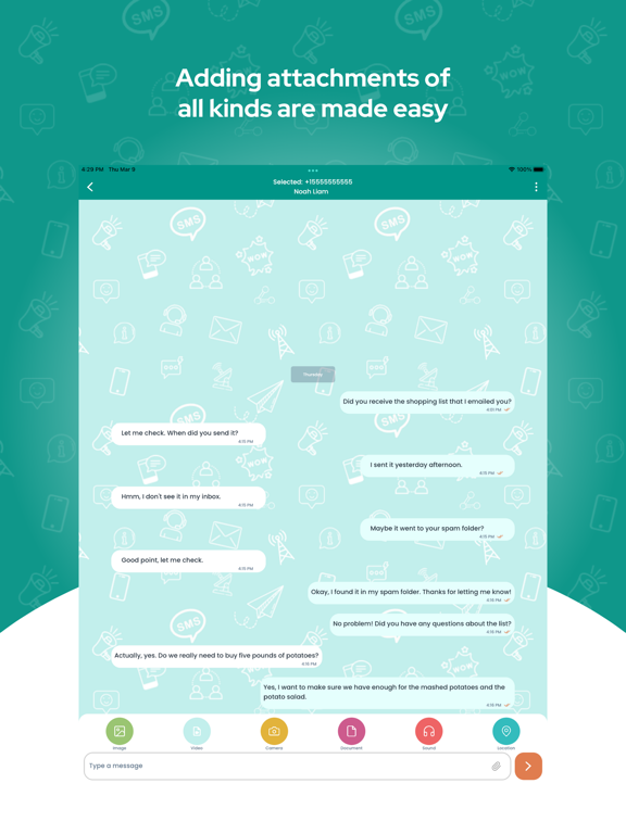 HostMyText - Business Texting iPad screenshot 5 - Productivity app