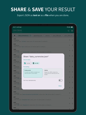 Json Genie: JSON Editor/Viewer iPad screenshot 8