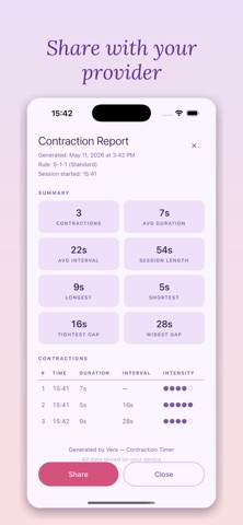 Vera Contraction Timer Screenshot 6 of 6