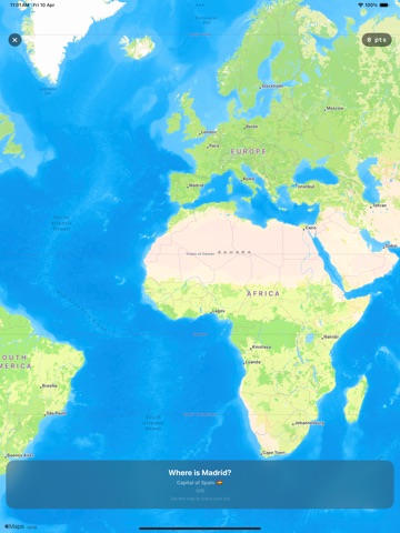 GeoQuest: fun geography quiz iPad screenshot