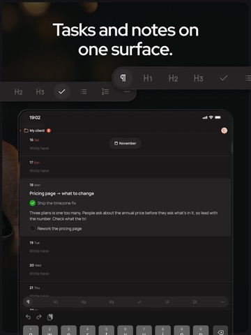 Paso: Timeline Planner iPad screenshot