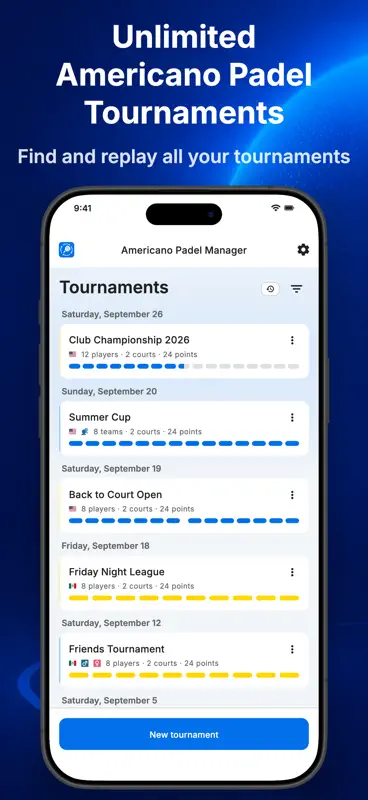 Americano Padel Manager screenshot 8 of 8