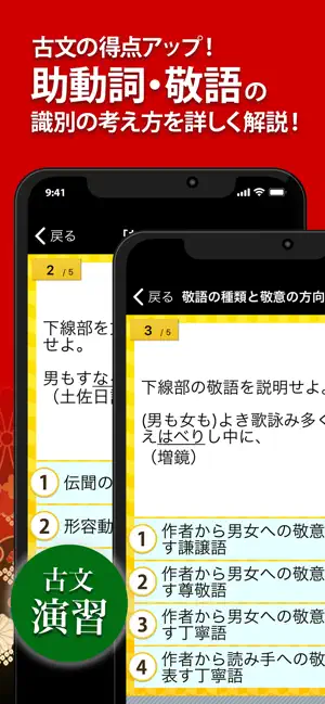古文・漢文（古文単語、古典文法、漢文） iPhone screenshot 3
