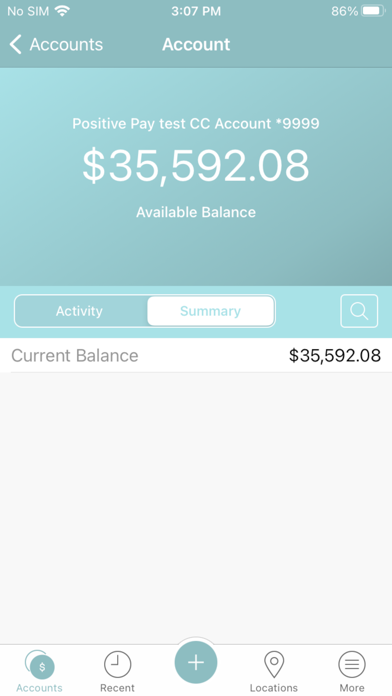 California Business Bank Screenshot