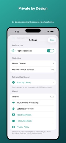 ShareClean-Photo Privacy Tool screenshot