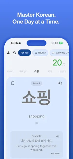Daily Hangul iPhone screenshot 2
