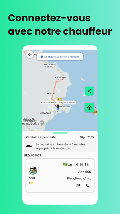 Mayotte Taxi’CO Screenshot