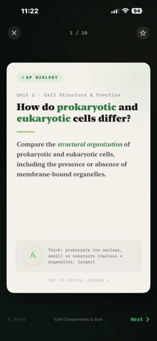 AP Biology Flashcards iPhone screenshot