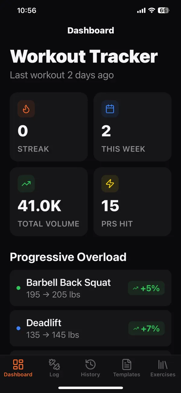 Screenshot #1 pour Greg's Workout Pad