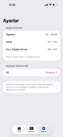 NotMatik: Notunu Önce Öğren! screenshot