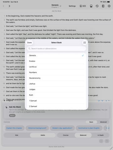 Ask The Word iPad screenshot