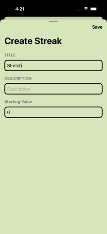 Personal Streaks screenshot