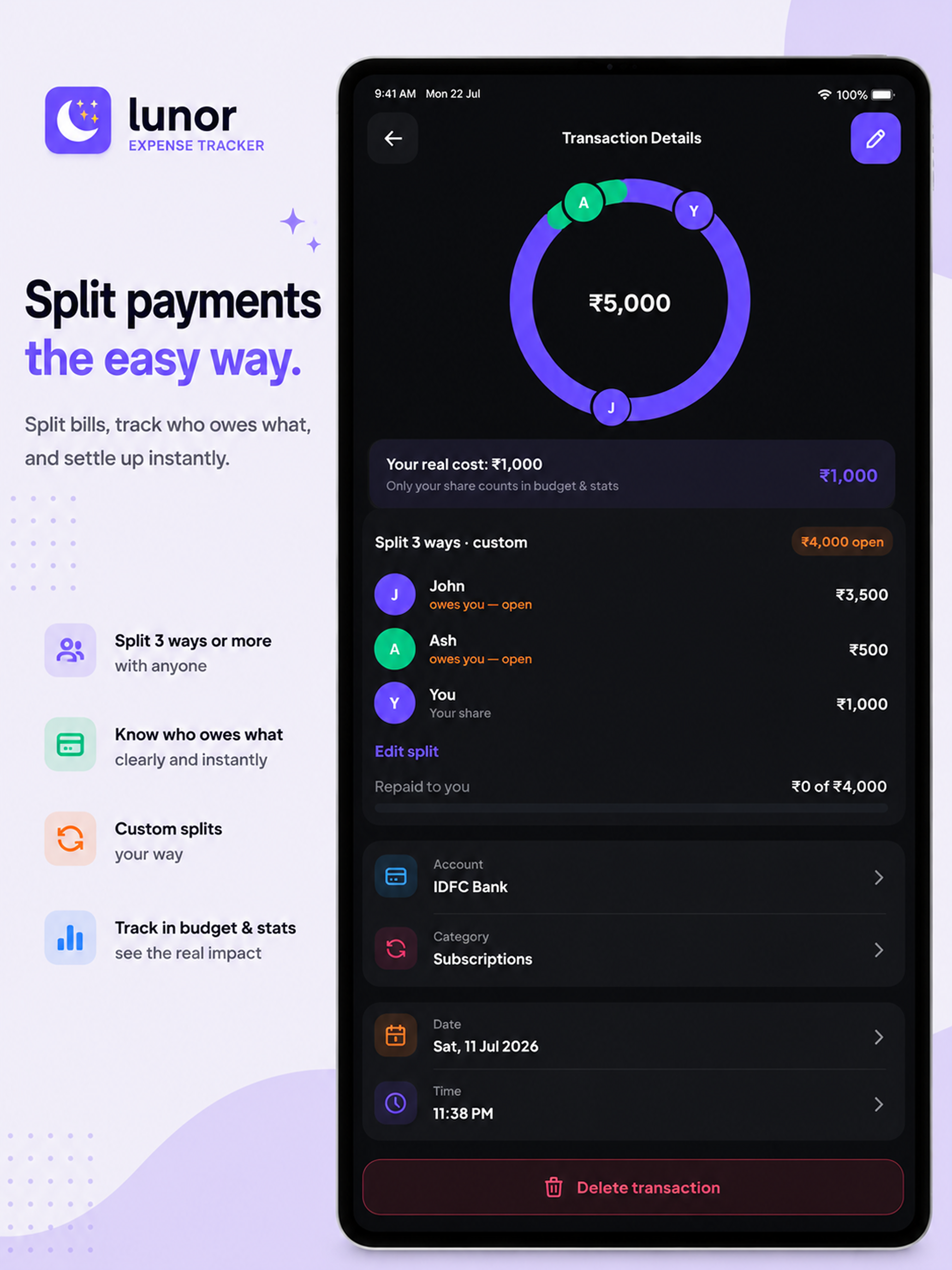 Lunor: Expense Budget Tracker screenshot 13