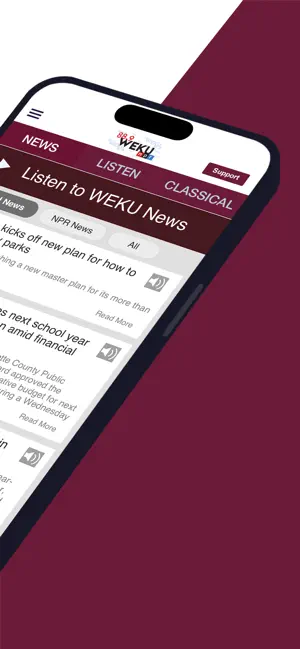 WEKU App screenshot 2