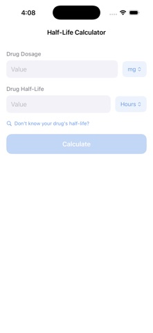 HalfLife Medication Calculator Screenshot 1 of 10