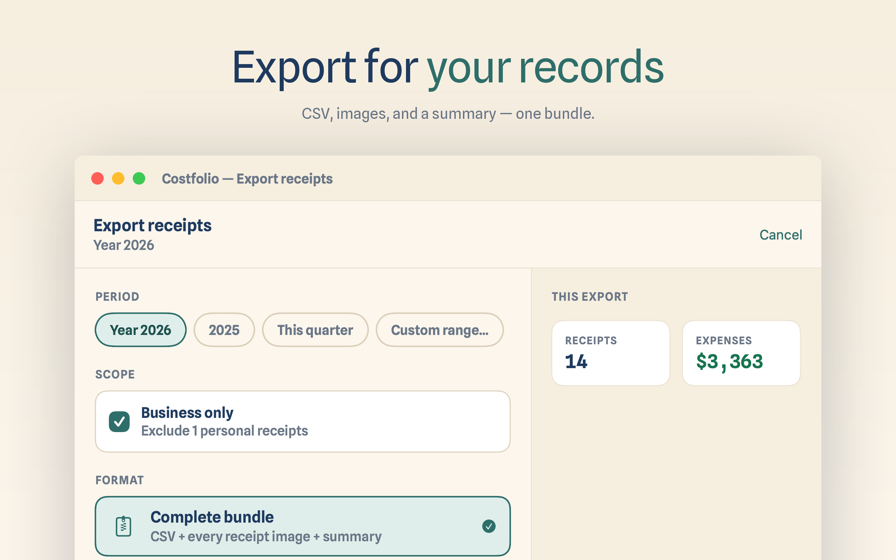Costfolio: Expense Tracker