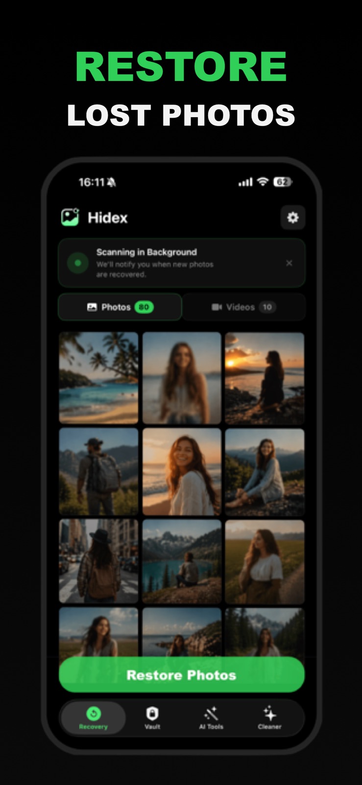 Recover Deleted Photos - Hidex iphone screenshot 2