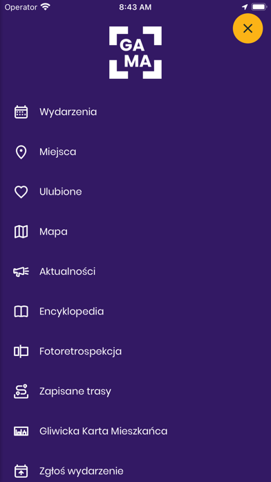 Gliwice GAMA aktywności miasta Screenshot