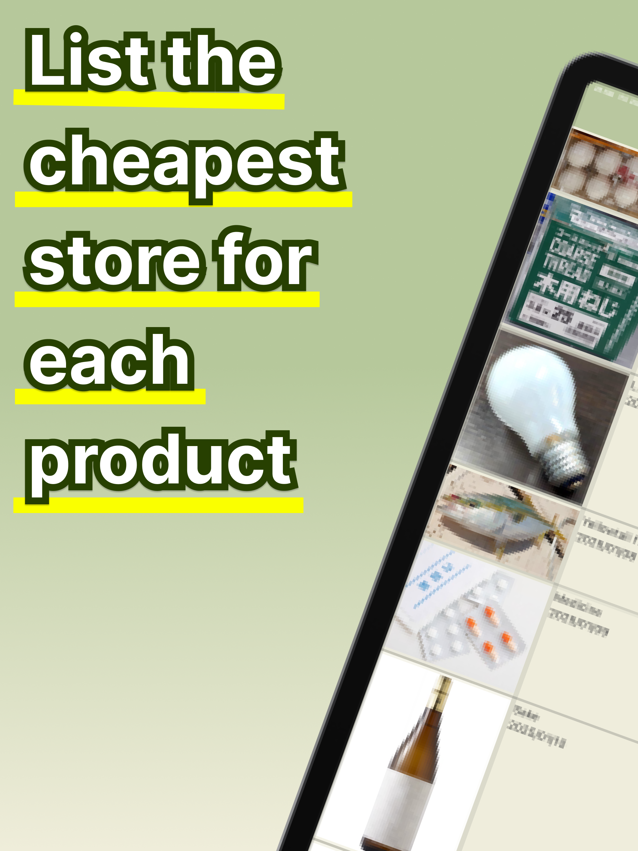 Cheapest Store x Shopping List
