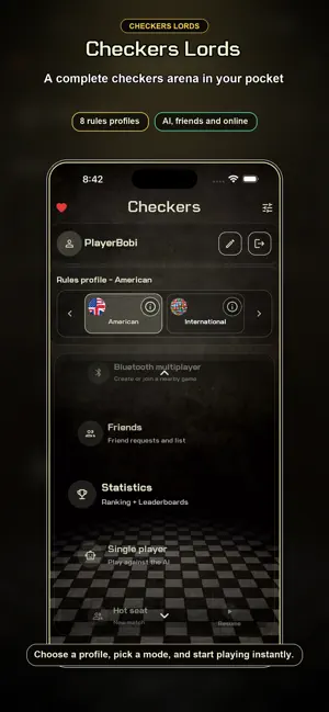 Checkers Lords: Draughts screenshot 1