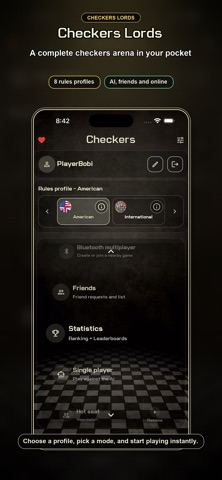 Checkers Lords: Draughts iPhone screenshot