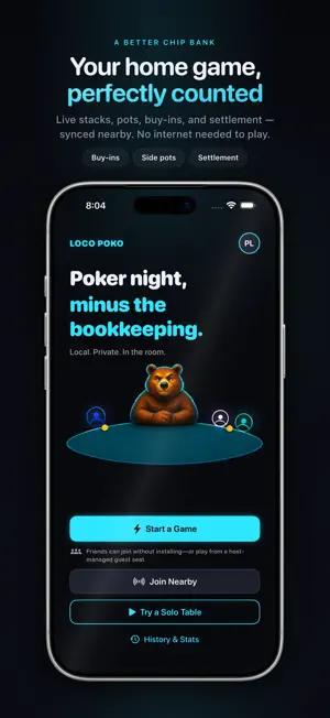 LocoPoko: Poker Chip Tracker screenshot 1