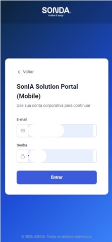 SonIA Solution Portal screenshot