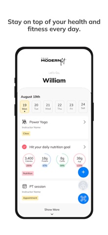 Team Modern Fit iPhone screenshot