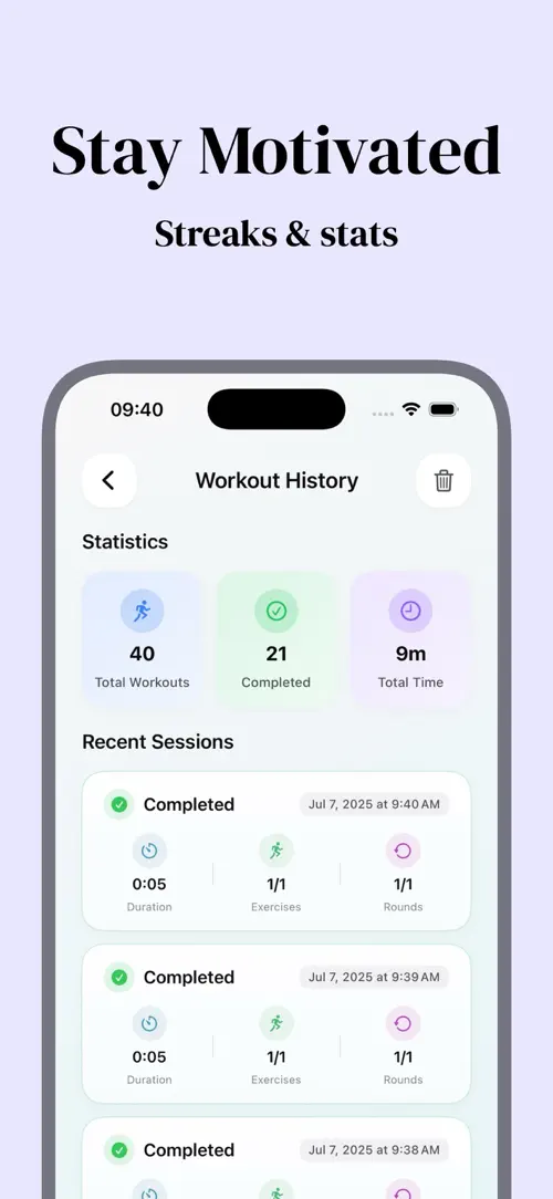 HIIT Timer Pro on iPhone: screenshot 5 of 5