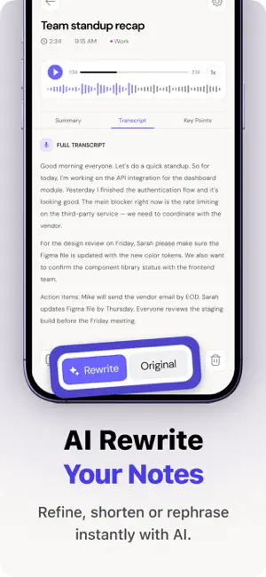 AI Note Taker App: Voicefull . screenshot 3